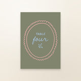 Fleur Table Number