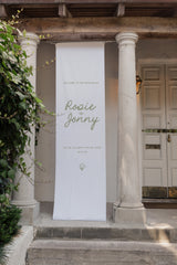 Fleur Fabric Welcome Sign